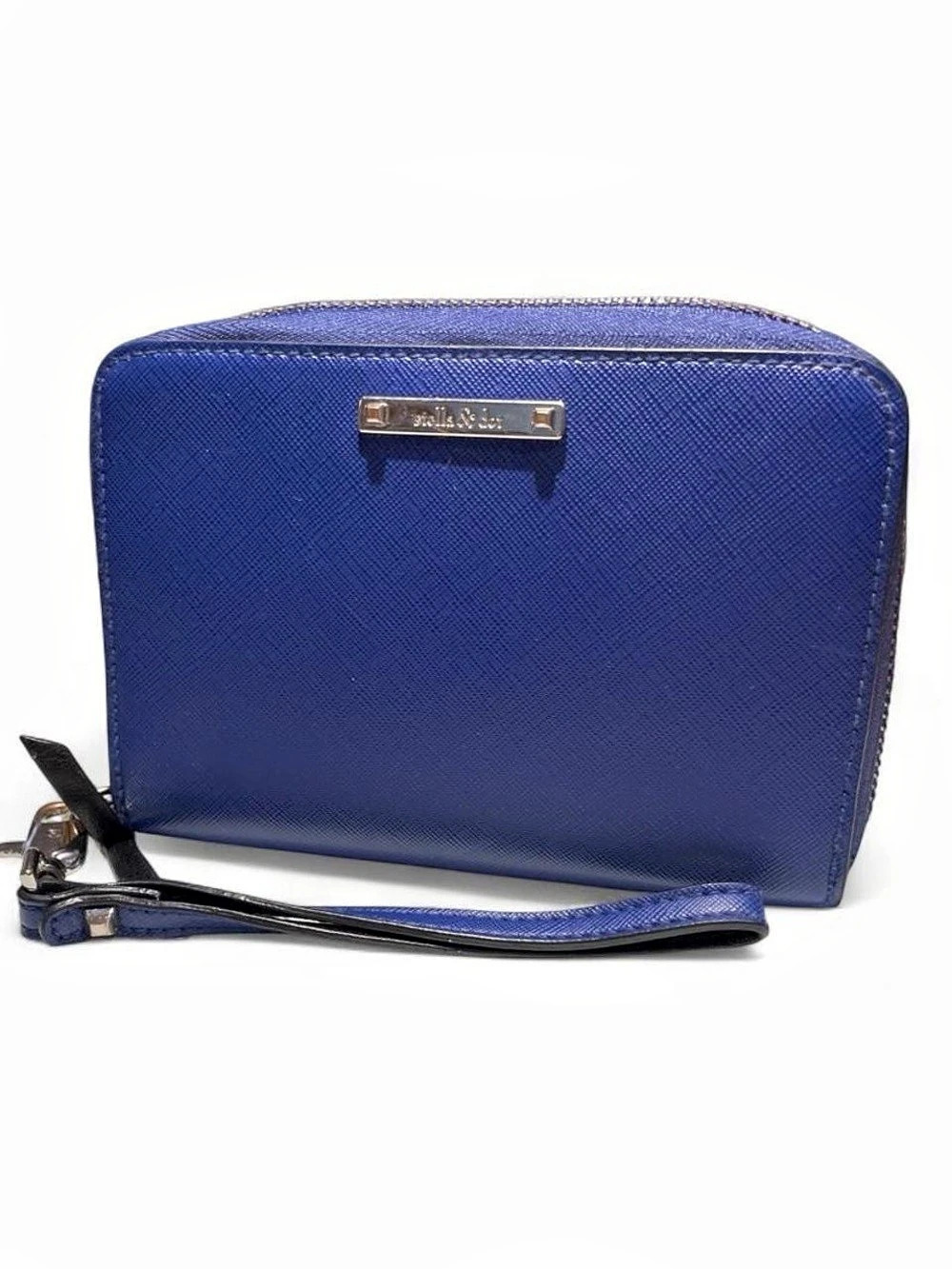 stella & dot Chelsea Tech Wallet Blue Zip-Around Wristlet